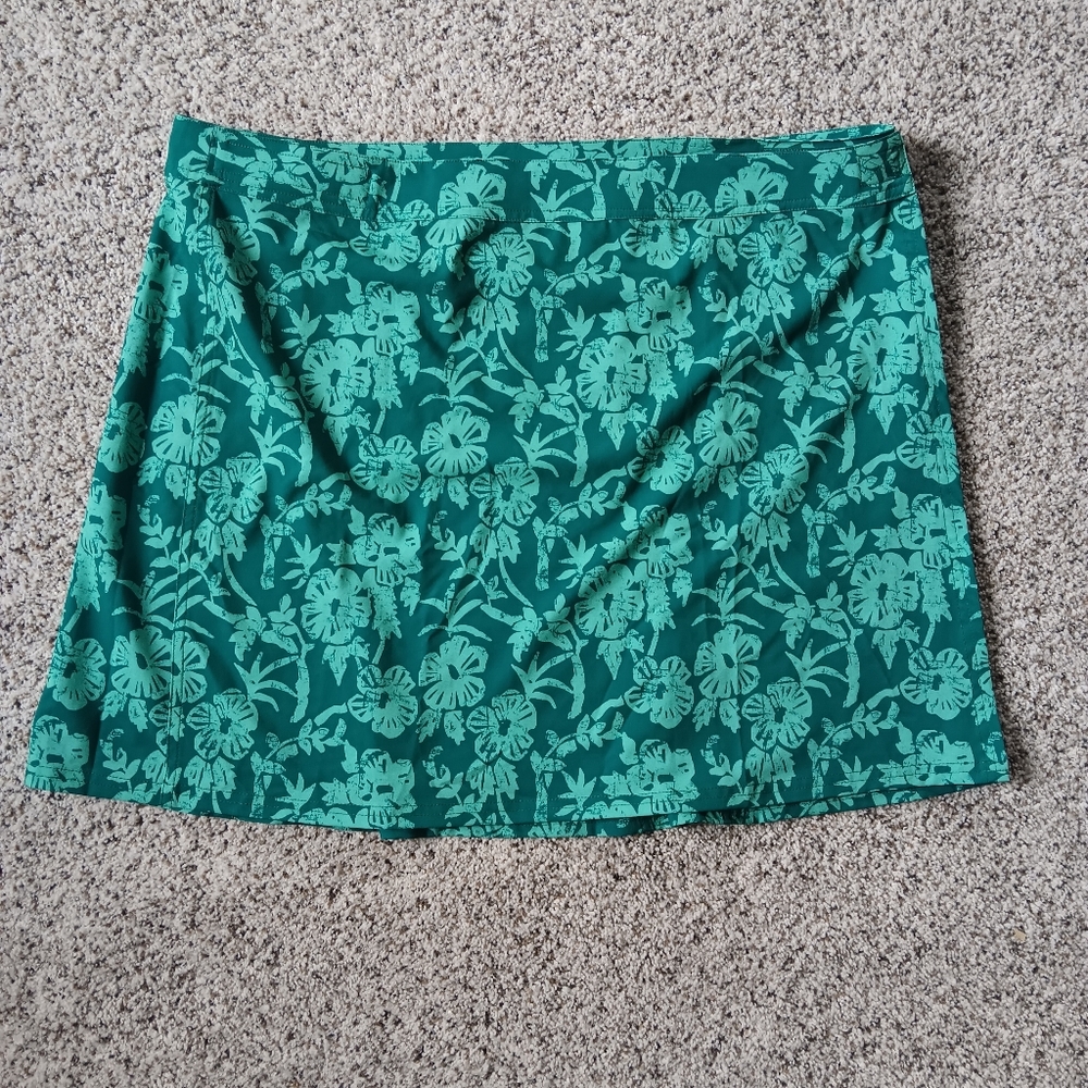 Ripskirt Hawaii Teal Green Hibiscus Floral Skirt Sarong XXL